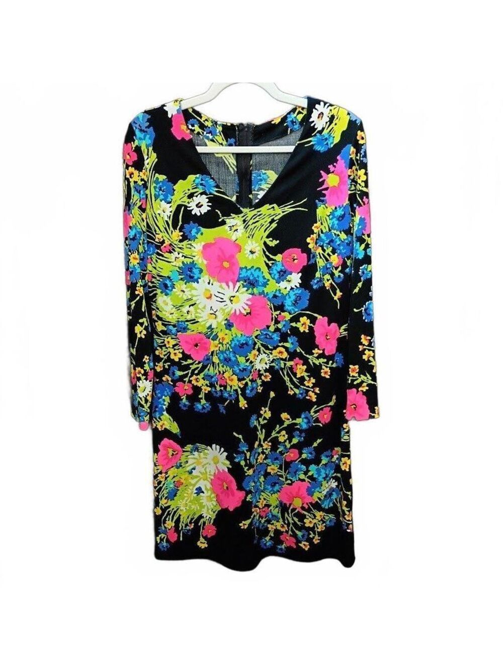 Women's Floral Print Long Sleeve Dress Size S